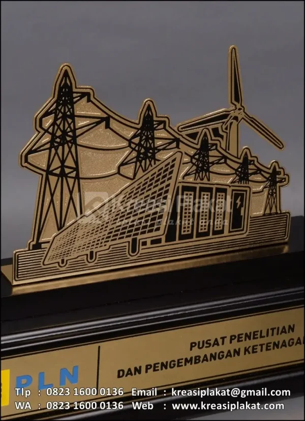 Detail Plakat Logam PLN PUSLITBANG